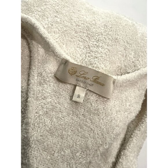 Loro Piana Cocooning Fuzzy 100% Silk Racerback Maxi Dress in Cream - Picture 7 of 12